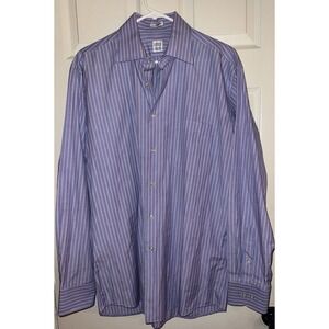 SERO by‎ Forsyth Mens Large Shirt MultiColor Striped Long Sleeve EUC 16 34/35